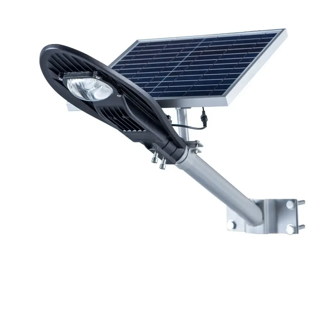 Lampara Solar LED 150W para Alumbrado Publico | Panel Solar Integrado | Luz Blanca