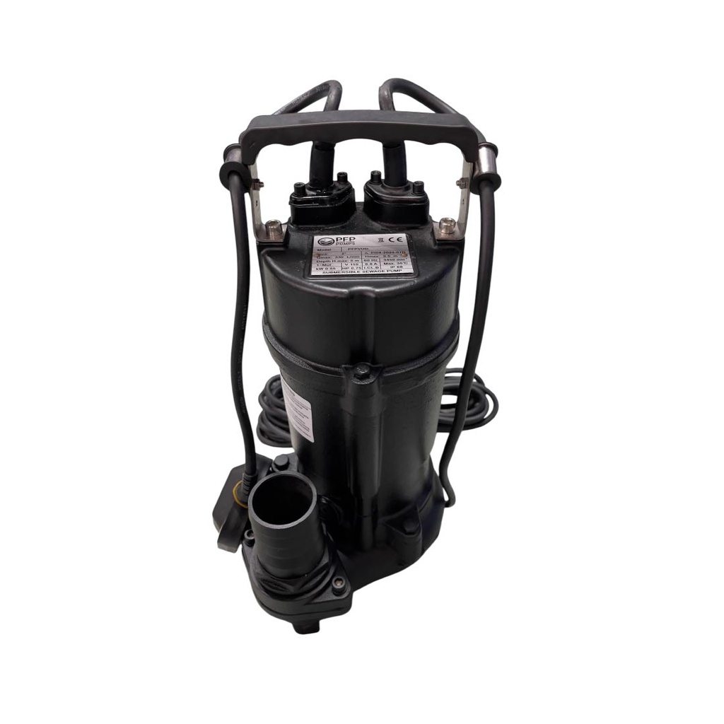 Bomba Sumergible PFP para Aguas Residuales Vortex, 0.75 HP, 110V/60Hz, con Boya