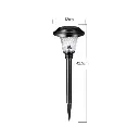 Solar LED Garden Light, 3W, D120xH425mm