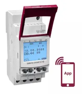[43.03.0001.1] Temporizador electrónico Talento Smart S15 110-230V, con pantalla digital,  para control de encendido y apagado automático de una carga eléctrica