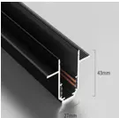 [SLRAIL1.5] Perfil Magnético Empotrable 1.5mt para Iluminación LED 