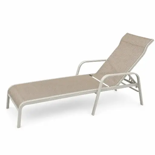 [SL911124] Cama de Playa Seven Lifes Beige de Aluminio 